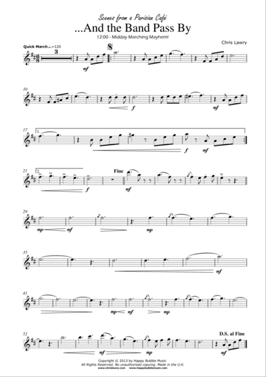 And the Band Pass By - for Alto Saxophone & Piano (from Scenes from a Parisian Cafe) Alto Saxophone scores gallery preview page 2