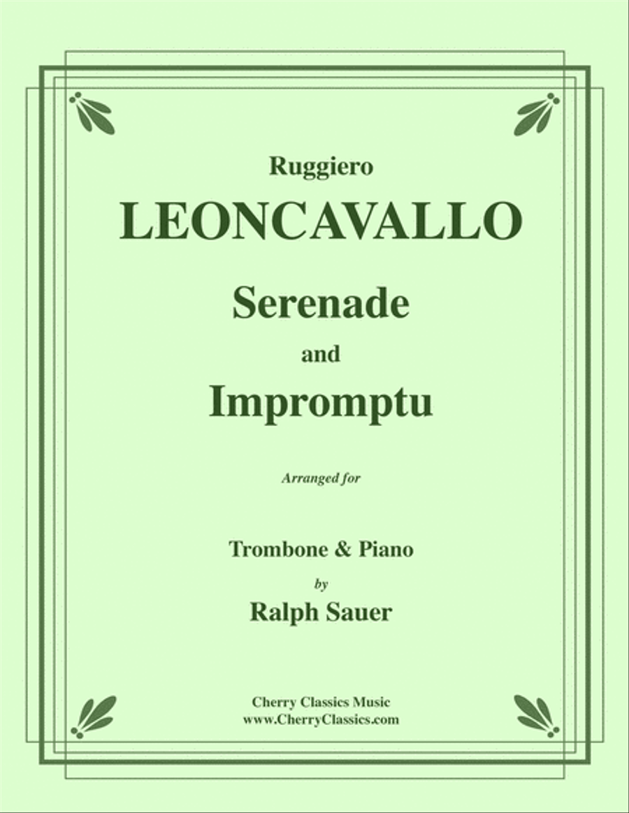 Serenade and Impromptu for Trombone and Piano Piano Accompaniment scores gallery preview page 1