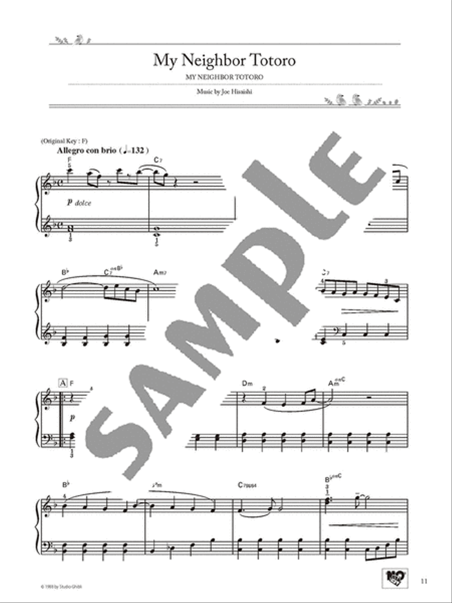 Studio Ghibli Best Hit 10 Intermediate Level/English Version Voice scores gallery preview page 6