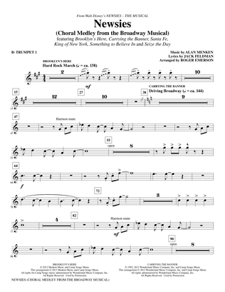 Book cover for Newsies (Choral Medley) - Bb Trumpet 1