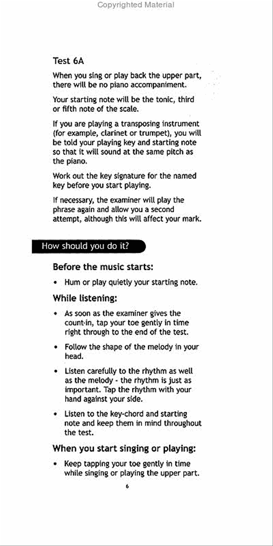 Aural Test Survival Book, Grade 6 Collection / Songbook scores gallery preview page 2