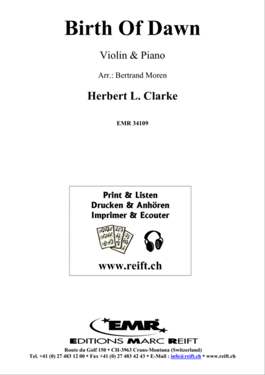 Birth Of Dawn Violin Solo scores gallery preview page 1