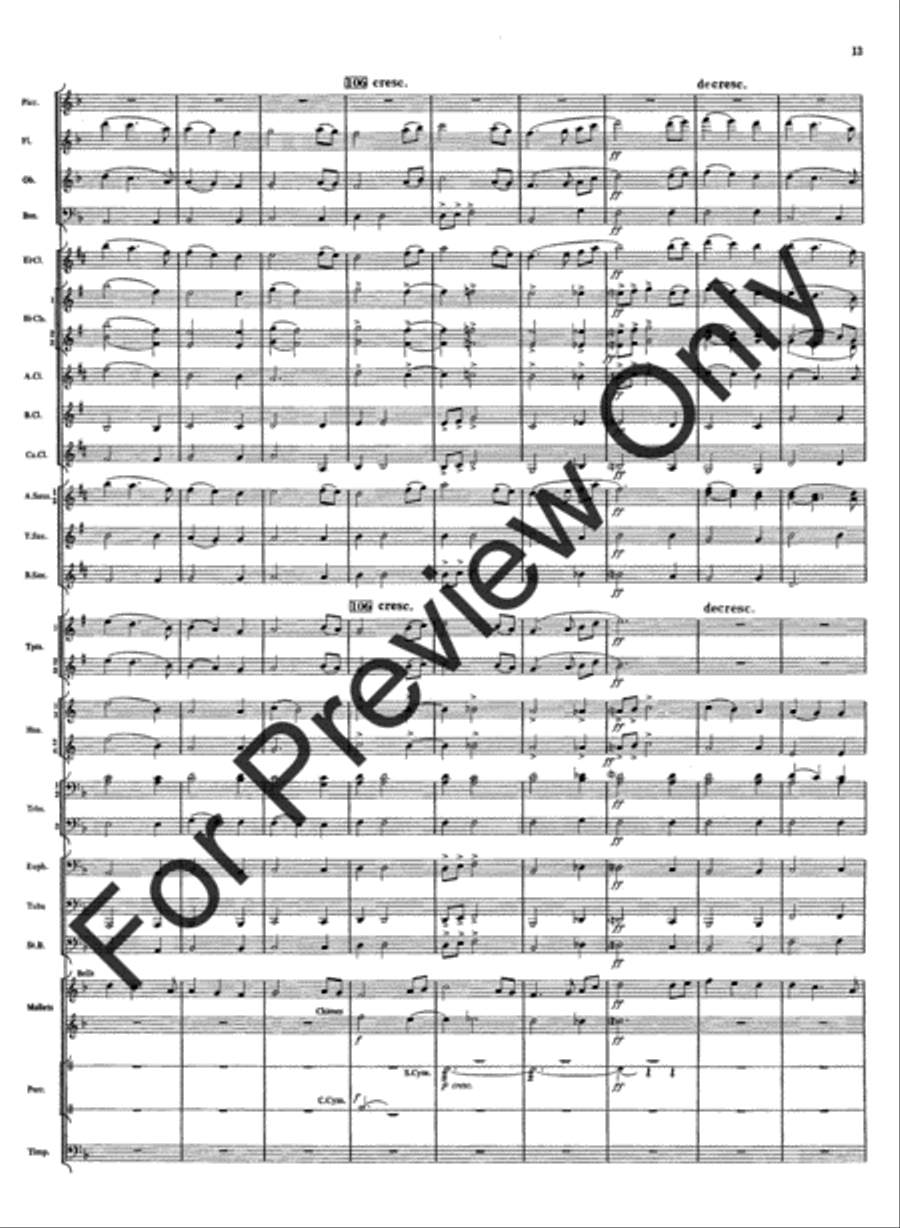 Rivercrest Overture Concert Band scores gallery preview page 15