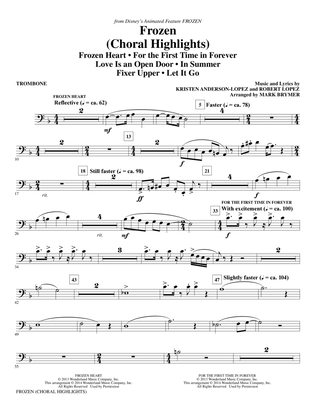 Book cover for Frozen (Choral Highlights) (arr. Mark Brymer) - Trombone