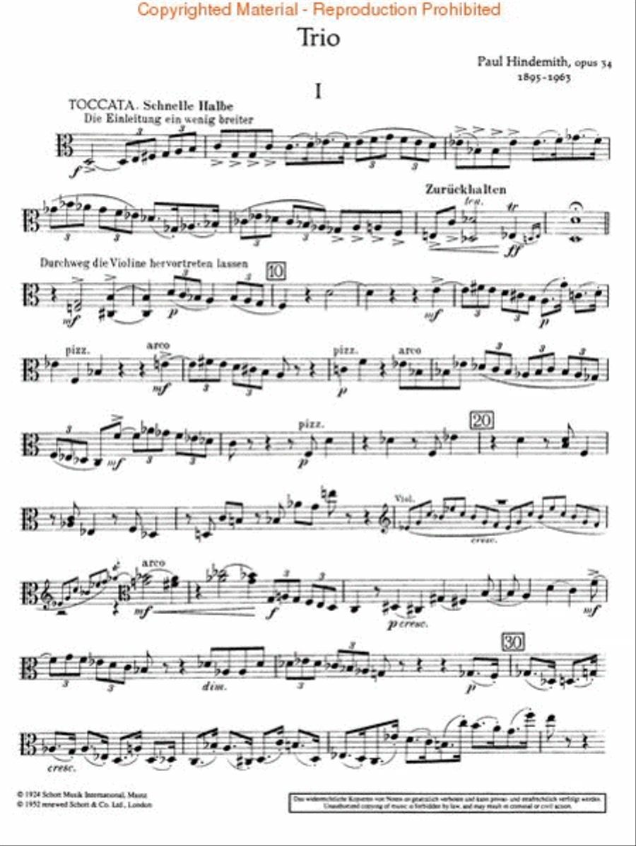 String Trio No. 1, Op. 34 String Trio scores gallery preview page 3