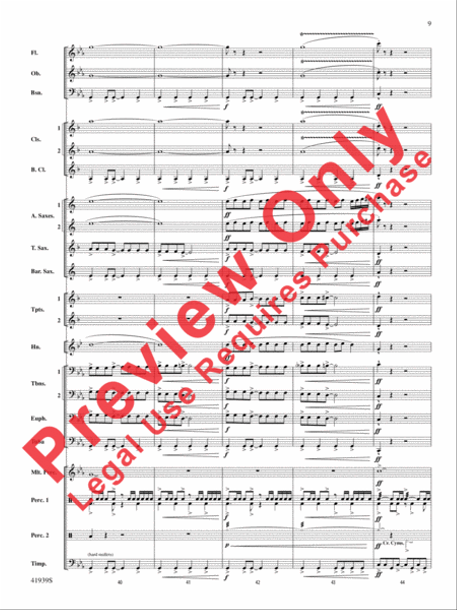 Storm Warning! Concert Band scores gallery preview page 10