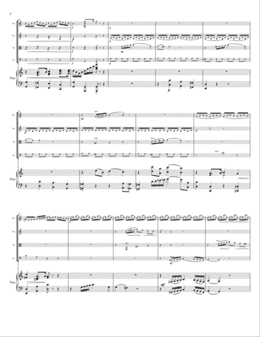 Neo-classical / Classical Piano Quintet, op. 58 Piano Quintet scores gallery preview page 2