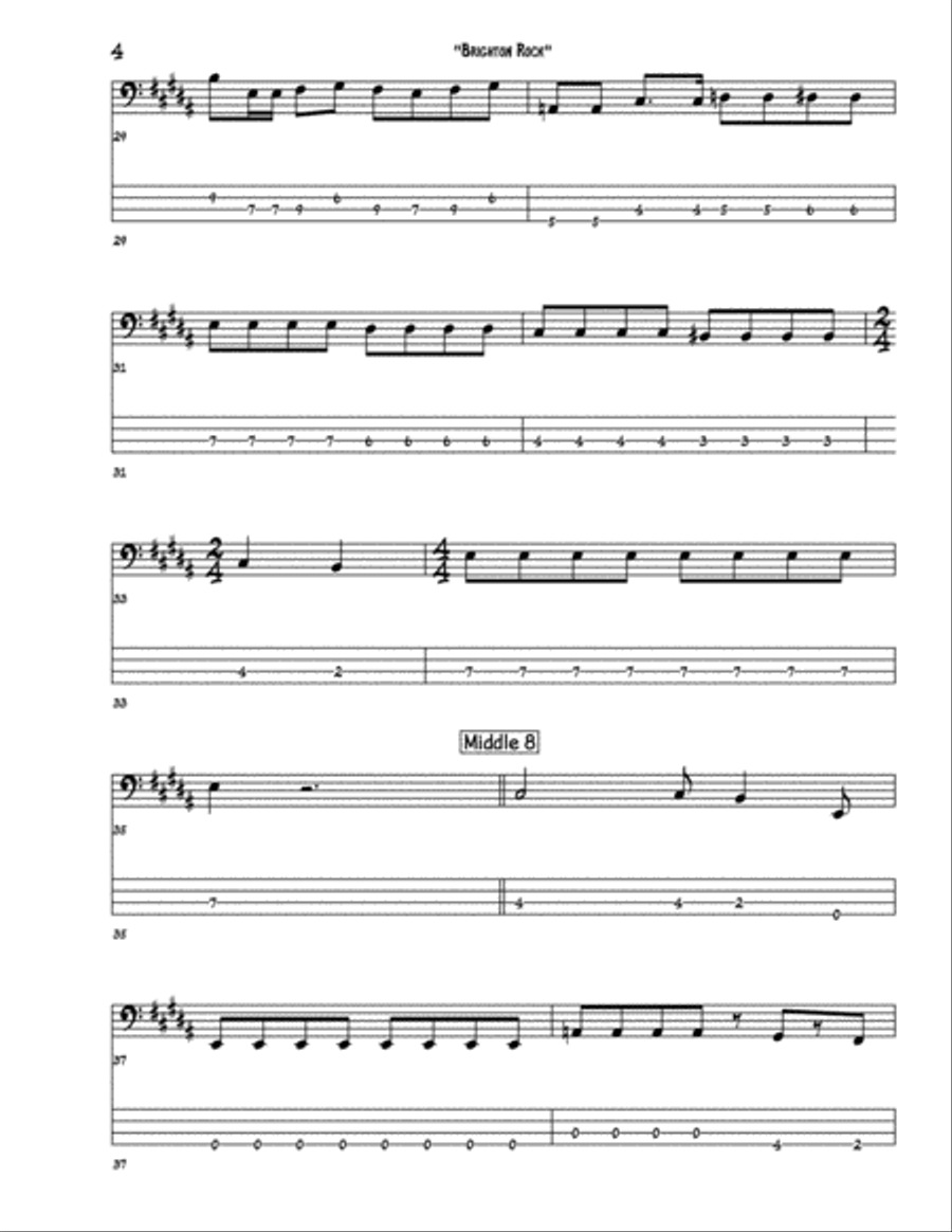 Brighton Rock Bass Guitar scores gallery preview page 4