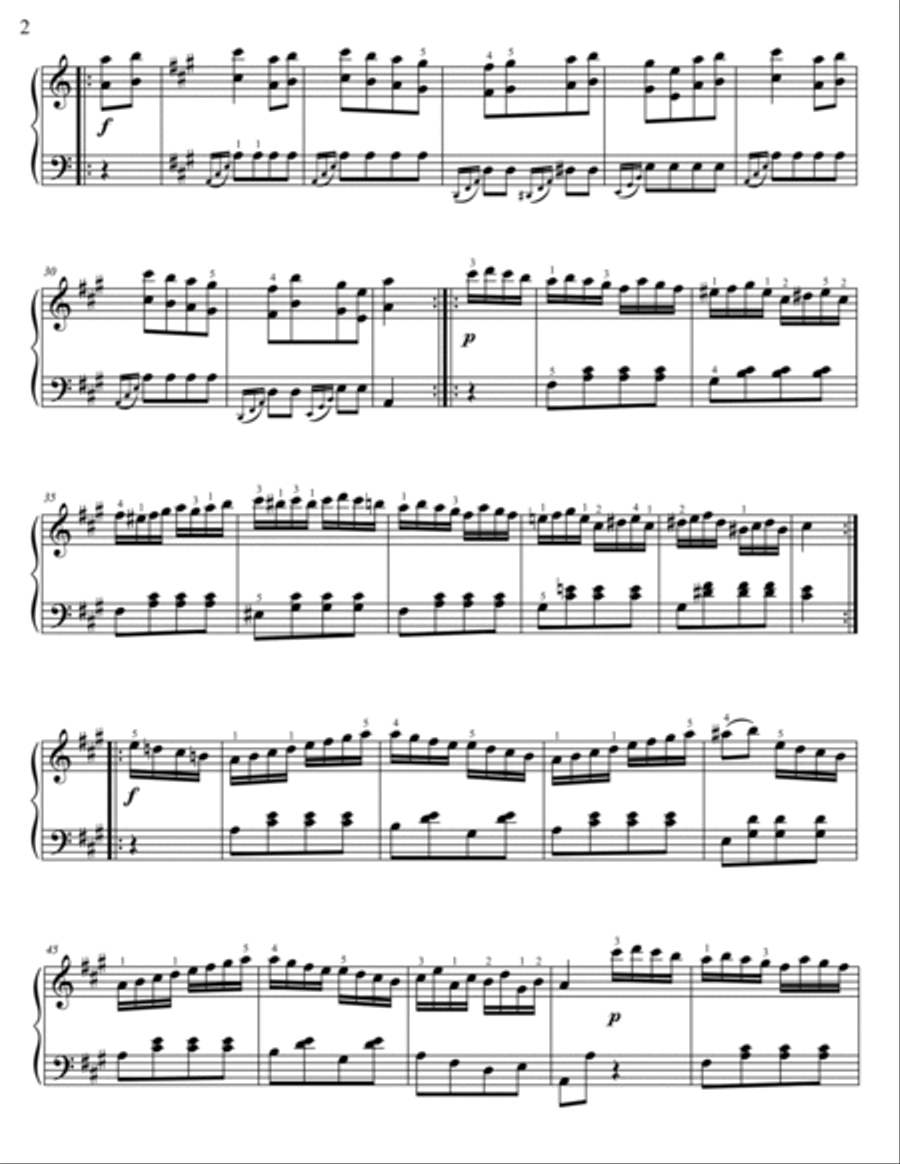Mozart Alla Turca (3rd movement from Sonata KV 331) Piano Solo scores gallery preview page 2