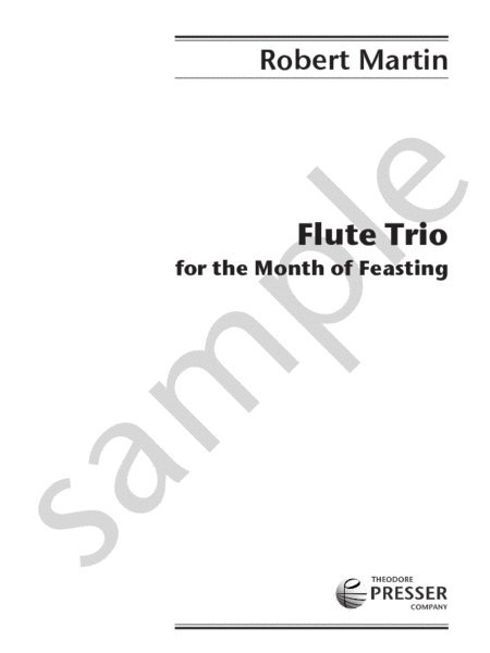 Flute Trio for the Month of Feasting