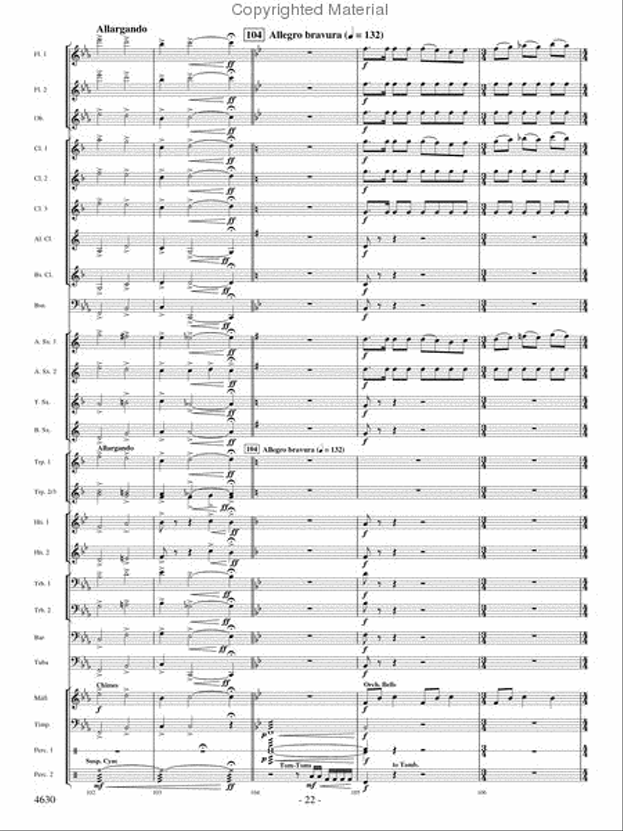 Joyous Alleluias Concert Band scores gallery preview page 21