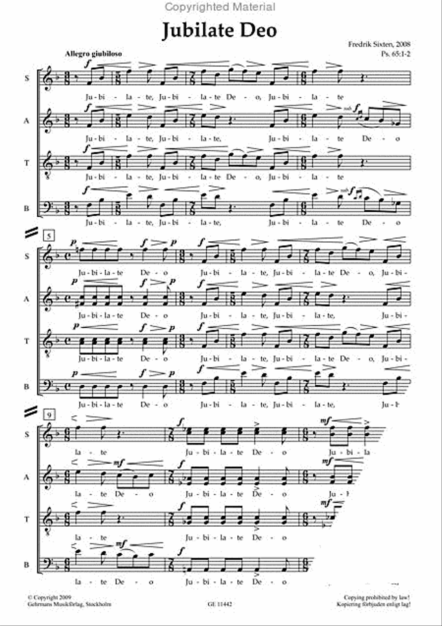 Jubilate Deo Jubilate Deo Divisi scores gallery preview page 2