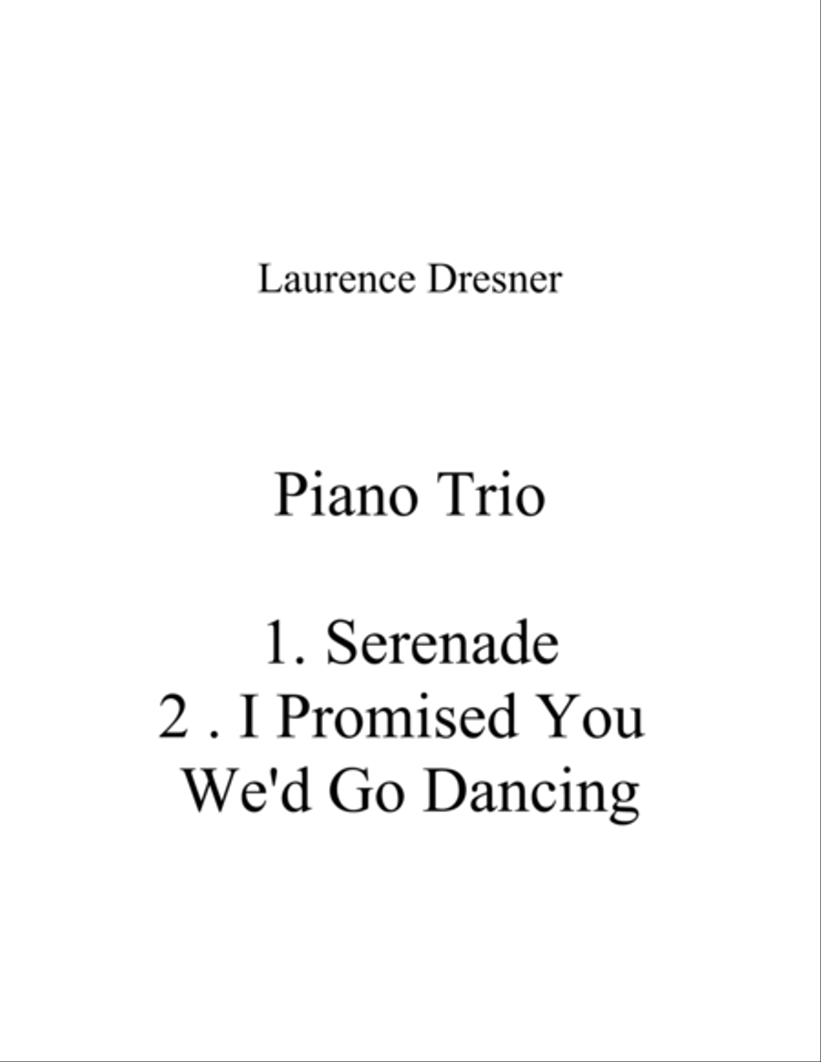Piano Trio Small Ensemble scores gallery preview page 1