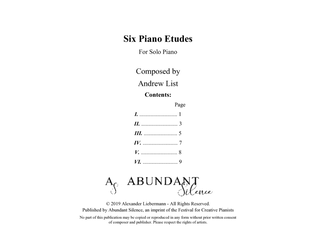 Six Piano Etudes