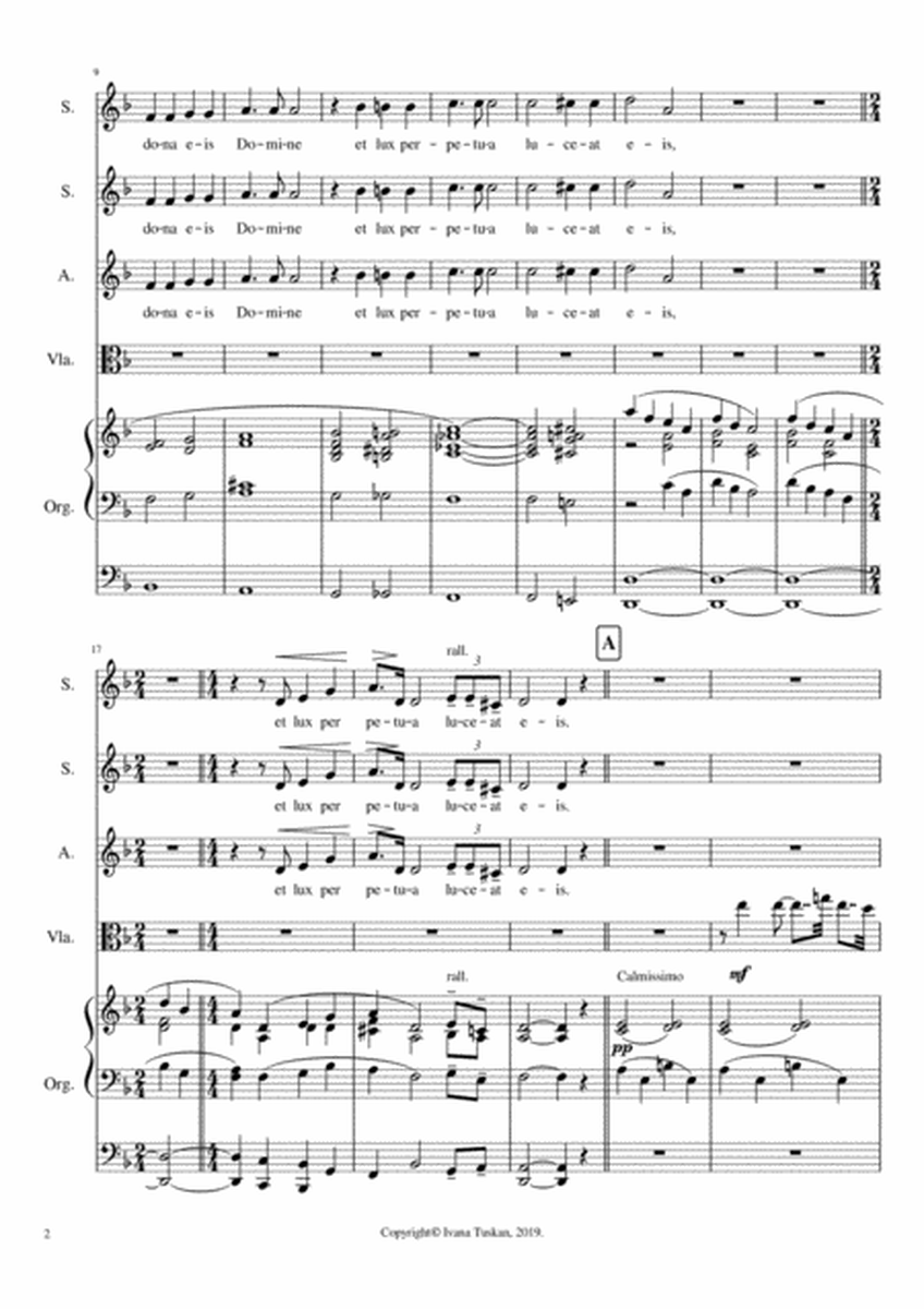 Requiem, for SSA, viola and organ image number null