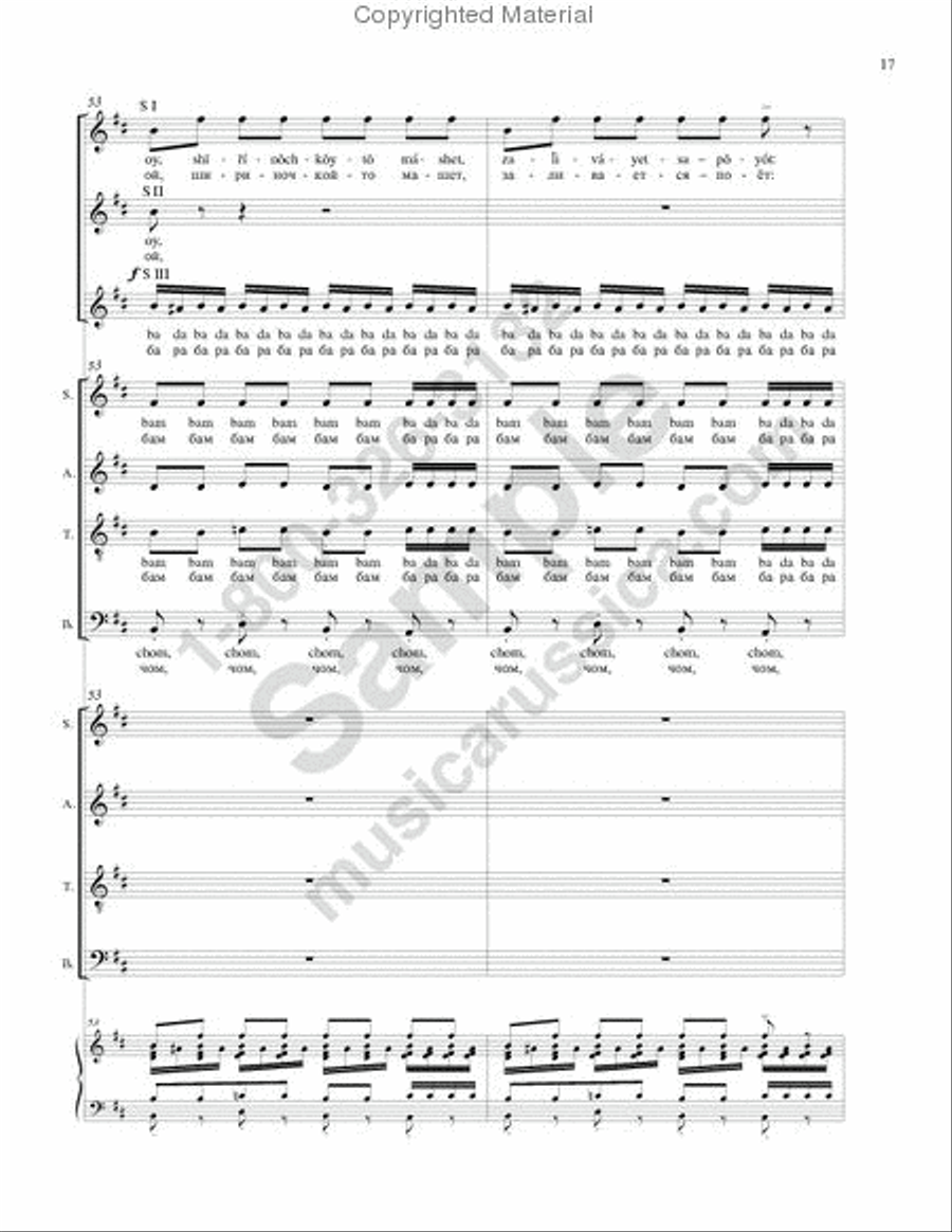 Magpie chatter ('Pushkin Wreath'-No.10) 4-Part scores gallery preview page 16