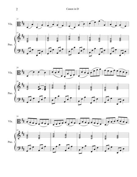 Canon in D (Viola Solo with Piano Accompaniment) image number null