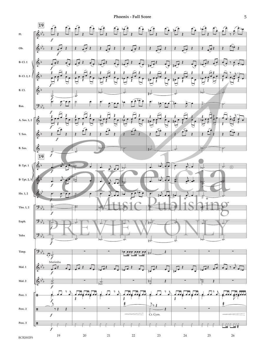 Phoenix (Score) Concert Band scores gallery preview page 6