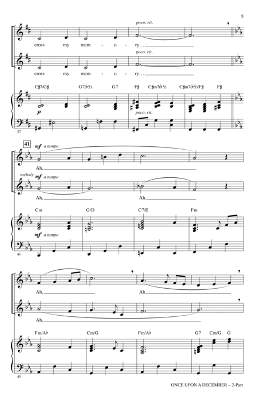 Once Upon A December (from Anastasia) (arr. Audrey Snyder) 2-Part scores gallery preview page 4