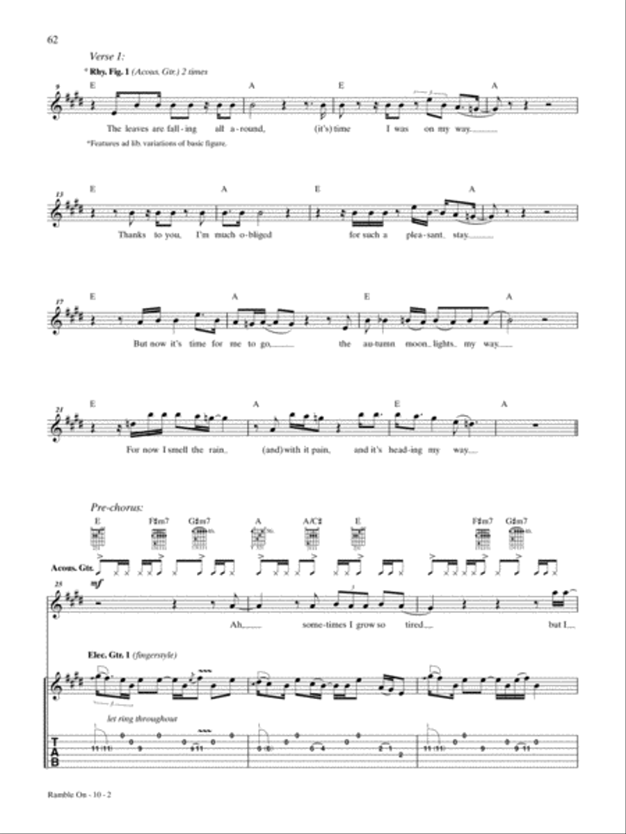 Ramble On Ramble On Guitar Tablature scores gallery preview page 2