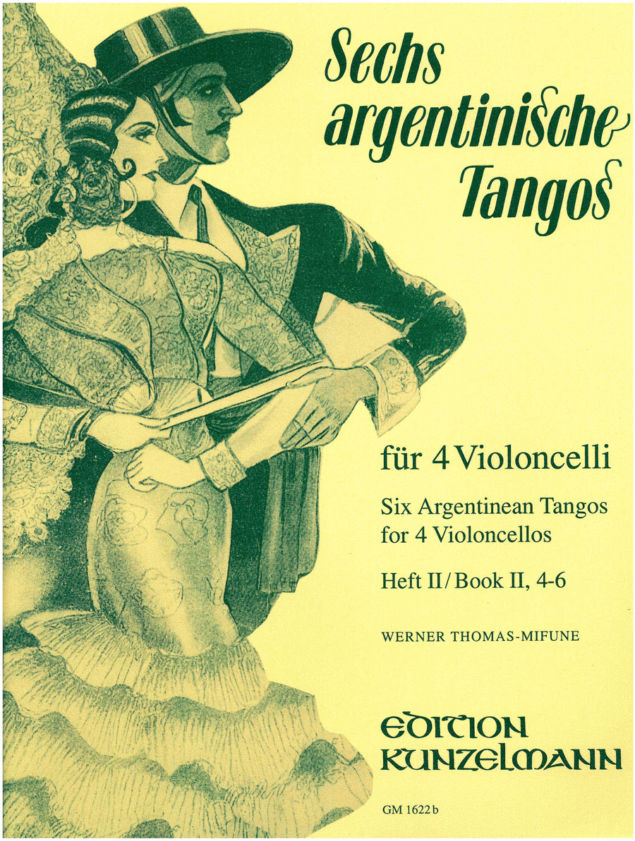 Argentinian tangos for 4 celli, Tangos 4-6 Cello scores gallery preview page 1