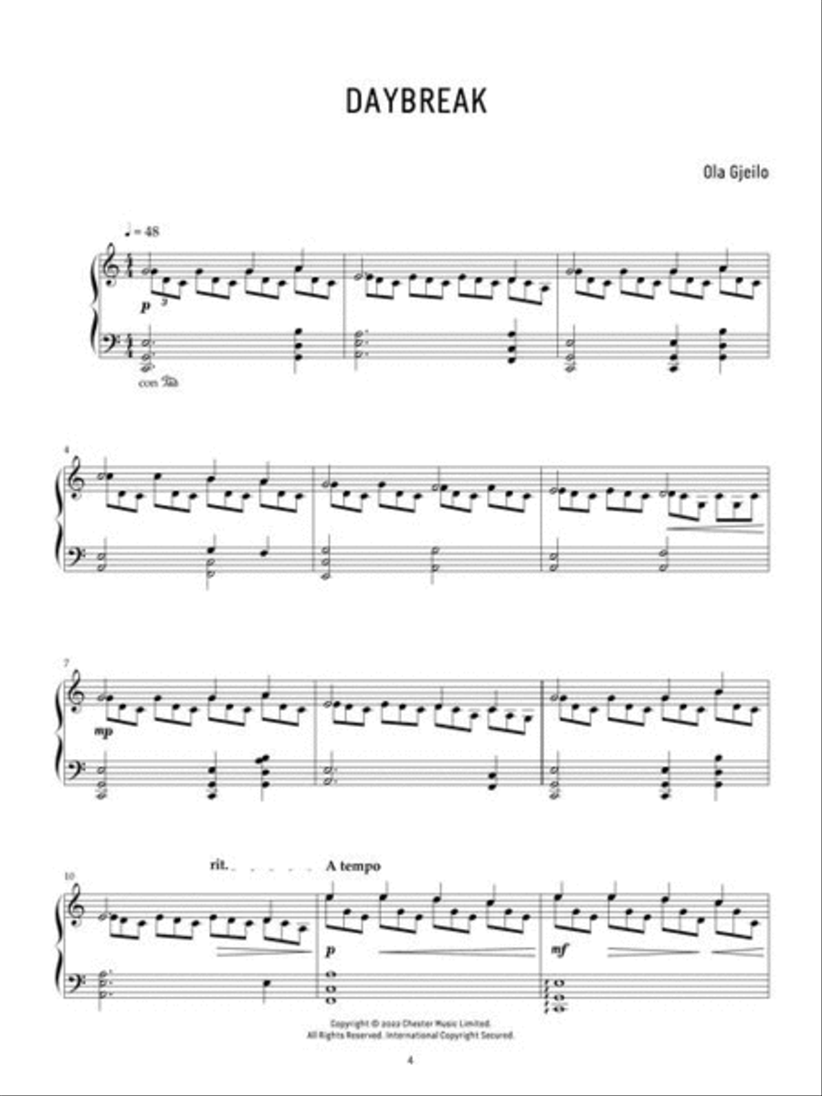 Dawn Piano Solo scores gallery preview page 4