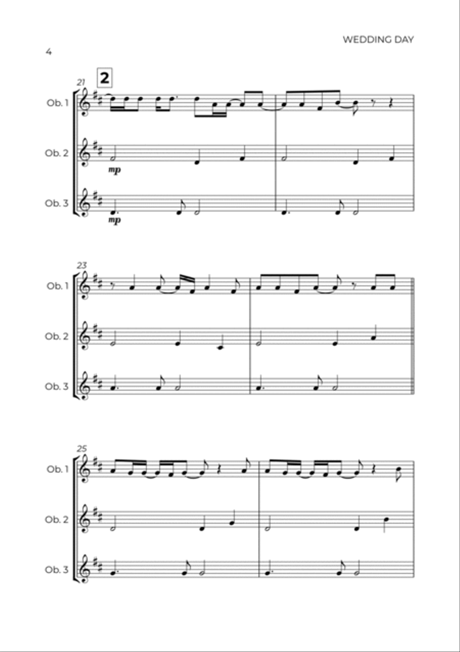 Wedding Day Woodwind Trio scores gallery preview page 4