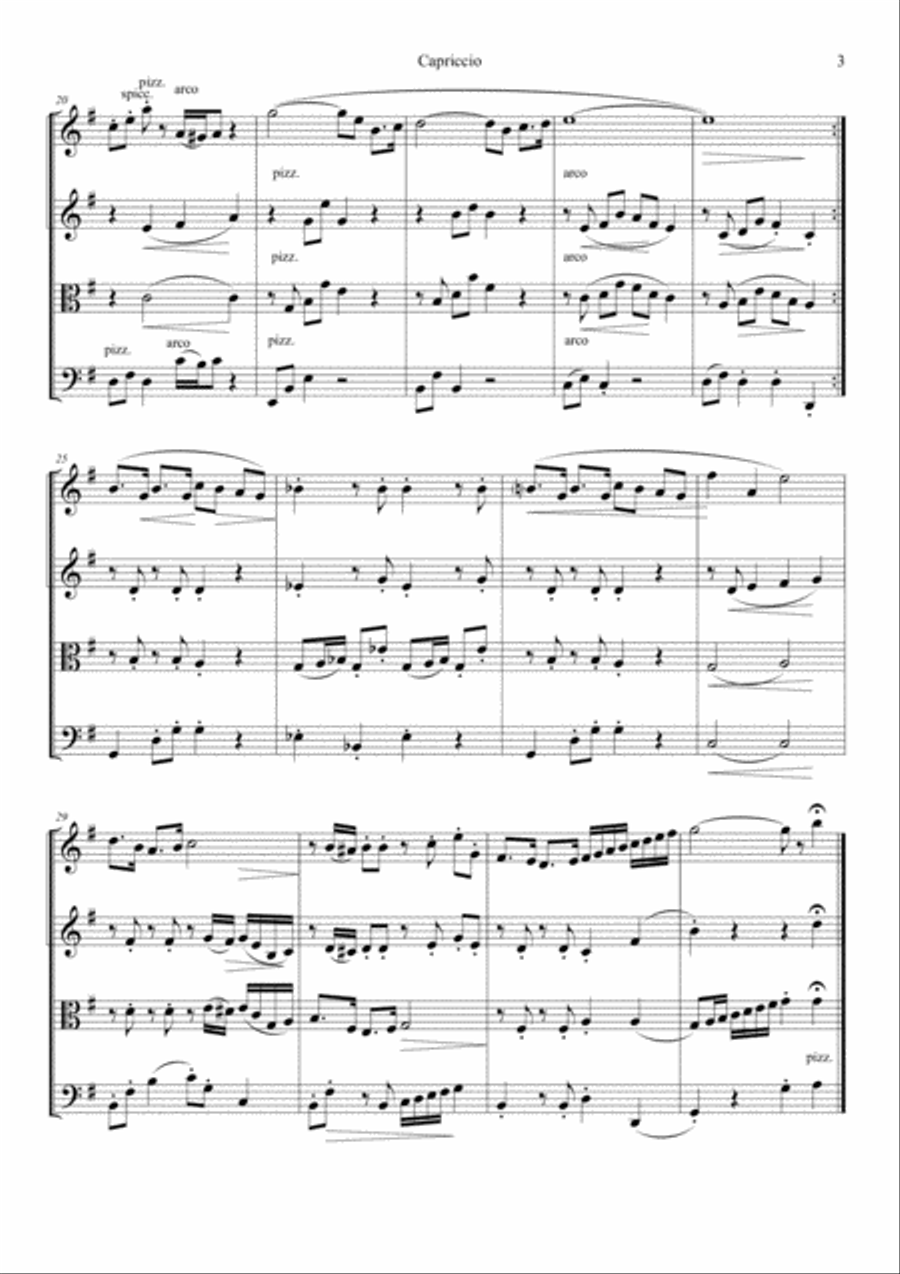 Capriccio Capriccio String Quartet scores gallery preview page 3