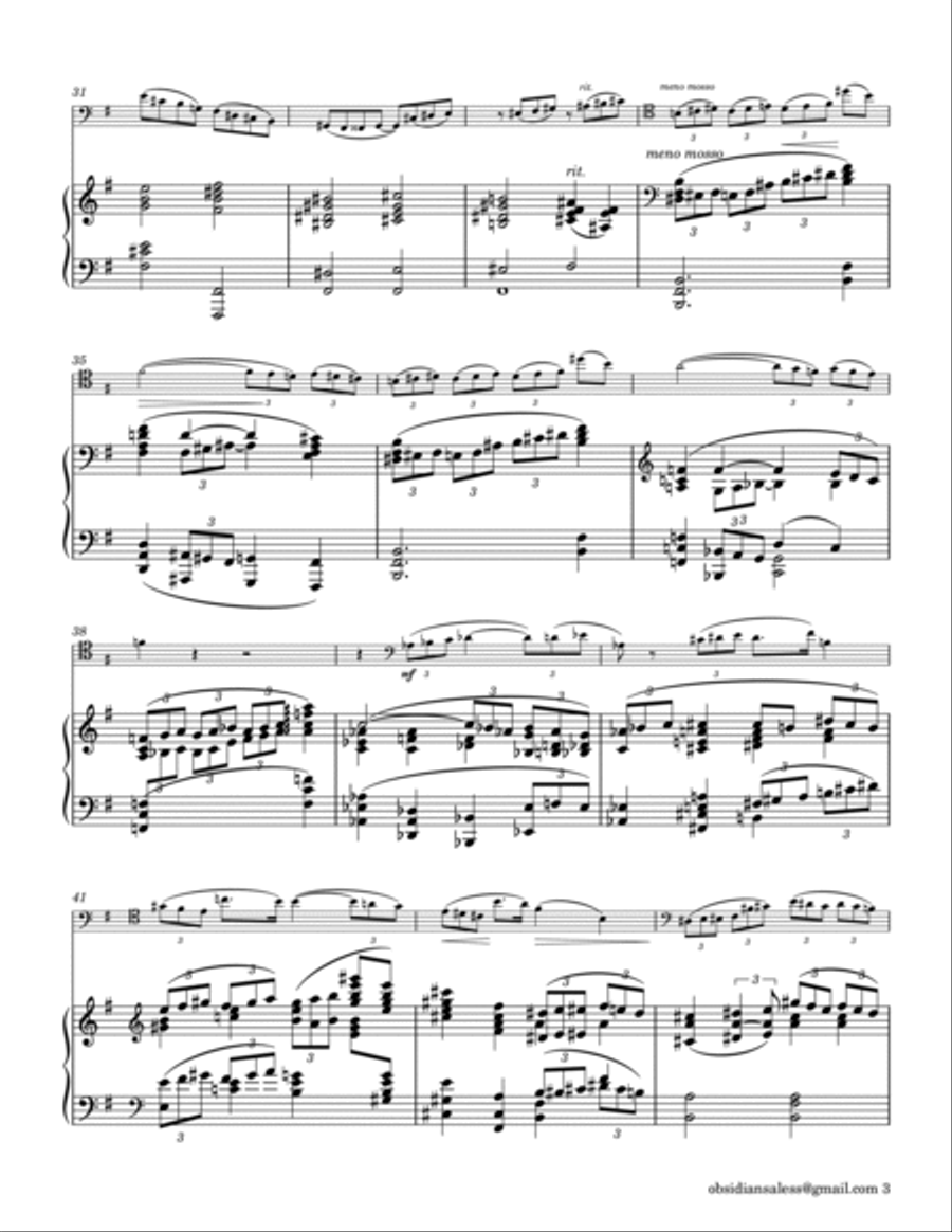 D. Pejačević: Sonata in E minor for Cello and Piano, Op. 35 [1st/2nd Movement] Piano scores gallery preview page 5