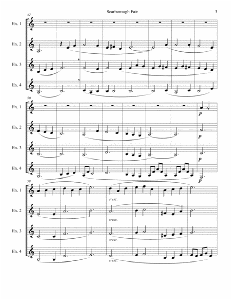 Scarborough Fair Brass Ensemble scores gallery preview page 4