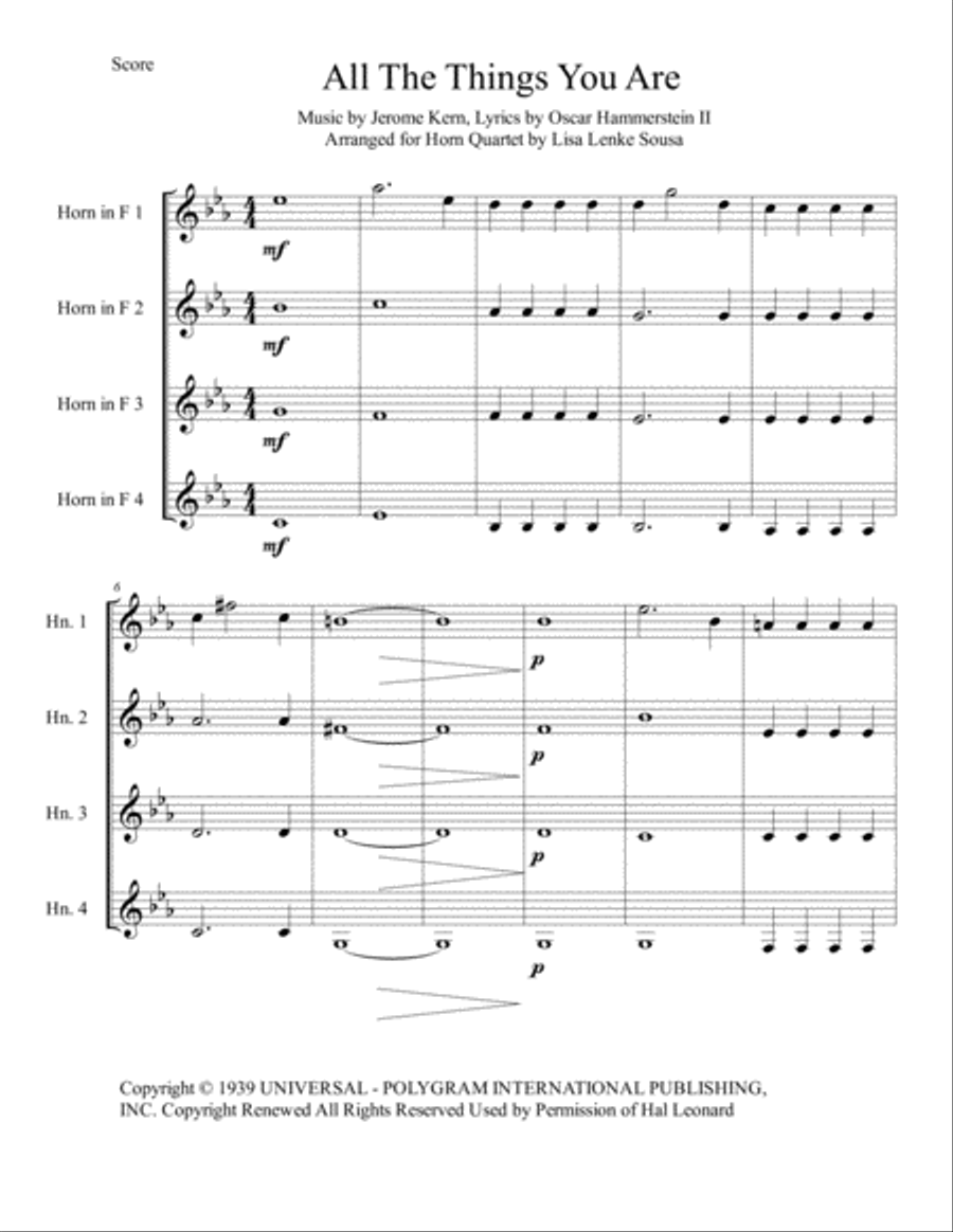 All The Things You Are Brass Ensemble scores gallery preview page 2