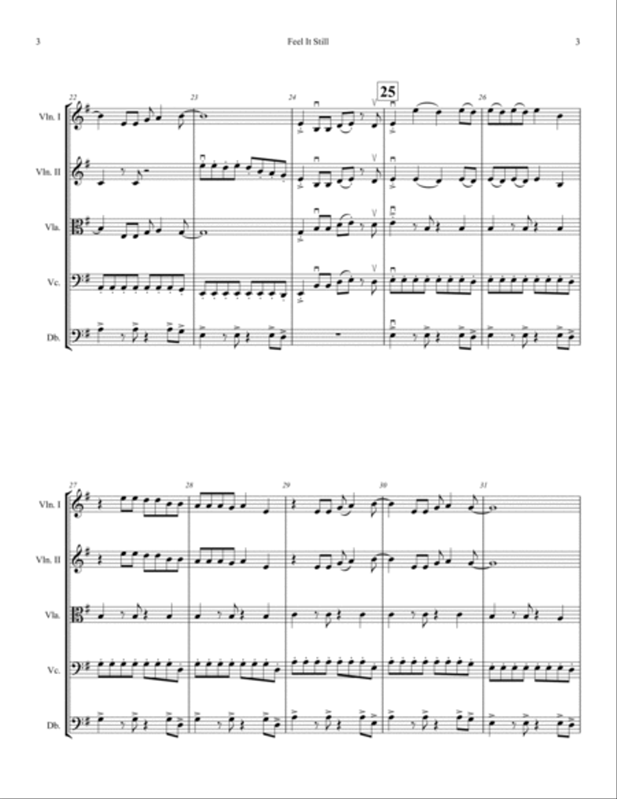 Feel It Still Score and Parts scores gallery preview page 3