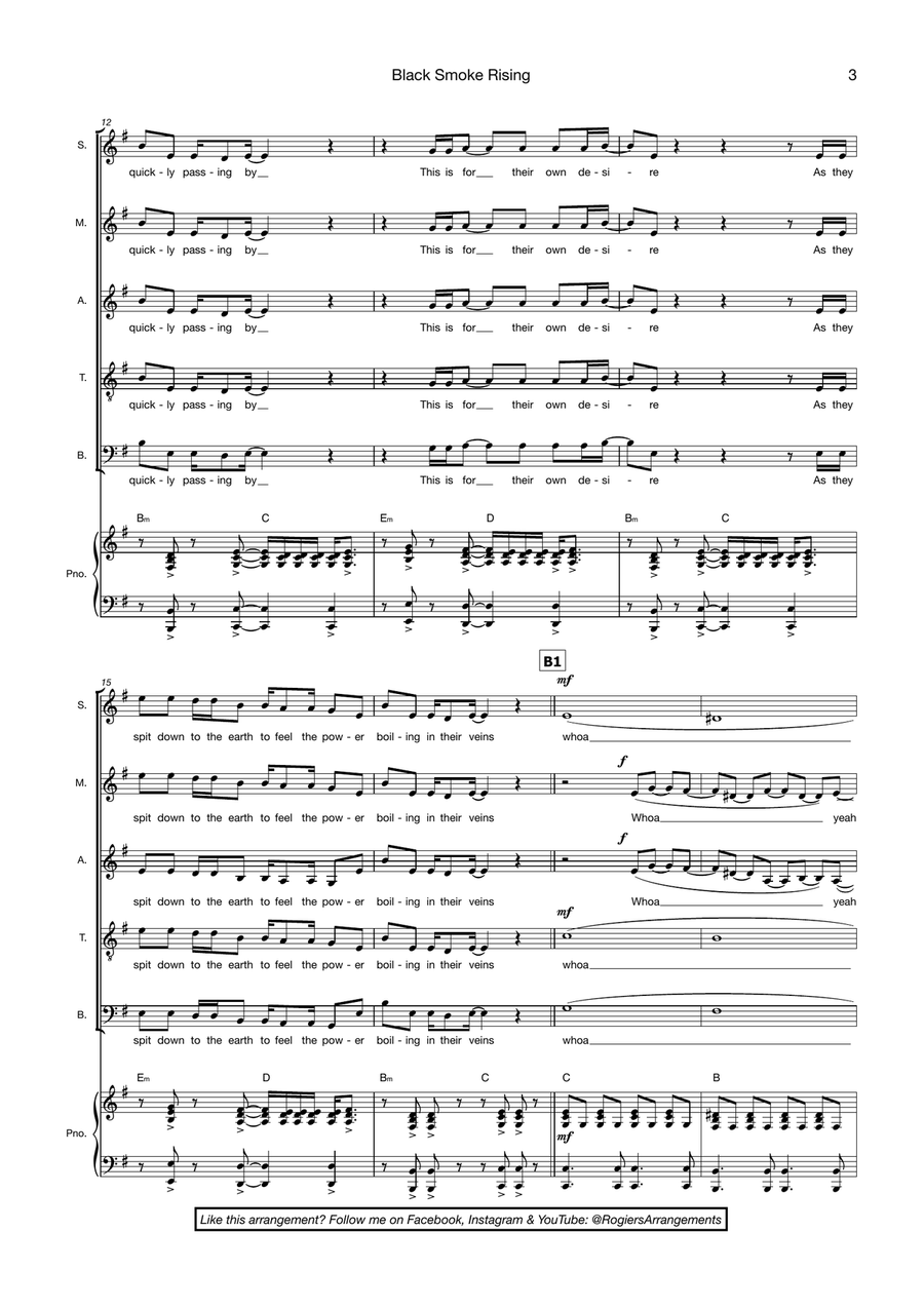 Black Smoke Rising Choir scores gallery preview page 3
