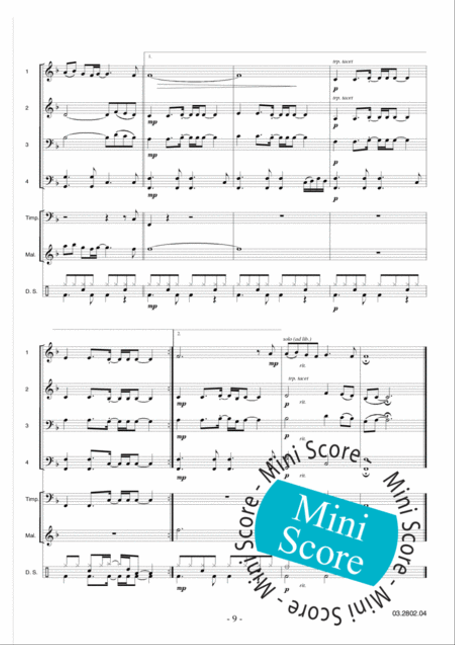 Adventure Games Concert Band scores gallery preview page 13