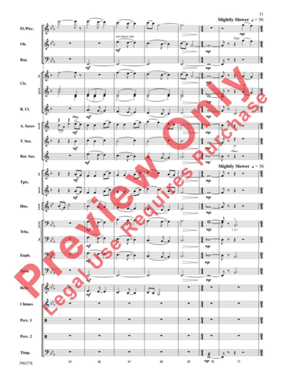 A Blessed Hymn Concert Band scores gallery preview page 12