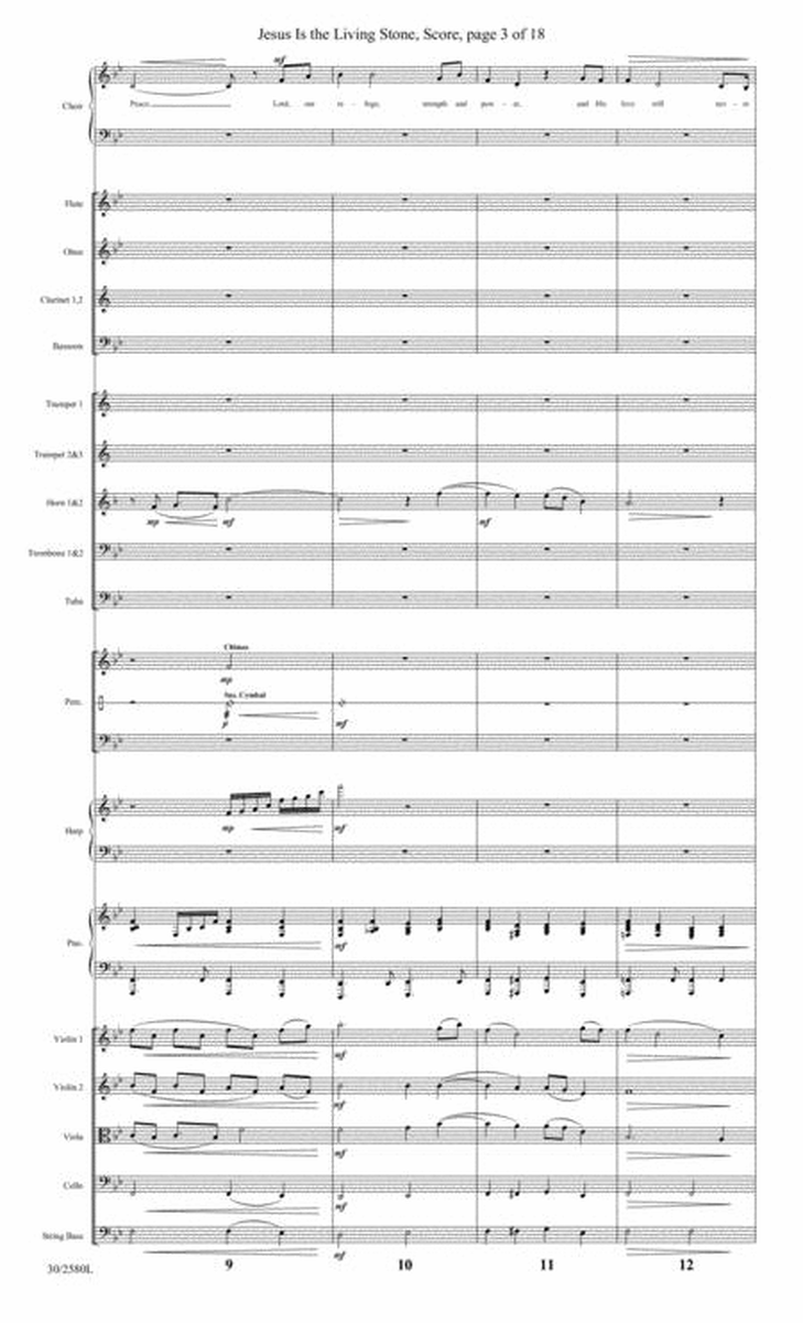 Jesus Is the Living Stone - Orchestral Score and Parts