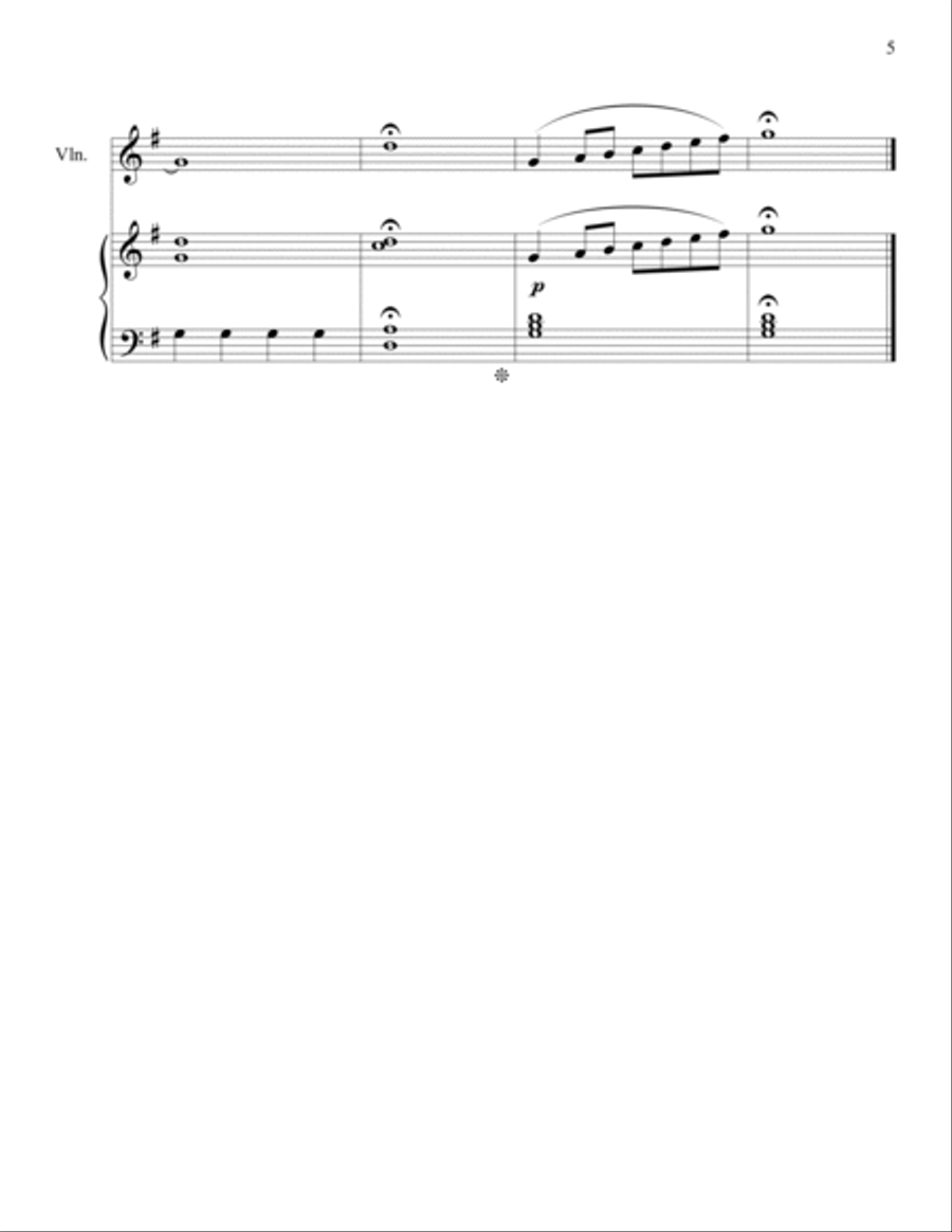 Hymn Duets for Piano & Violin: Easy Hymn Arrangements String Duet scores gallery preview page 5