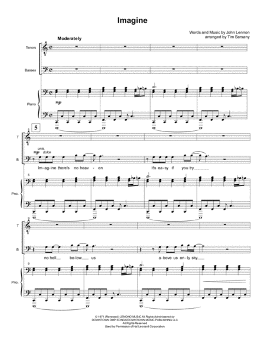 Imagine TTBB scores gallery preview page 1