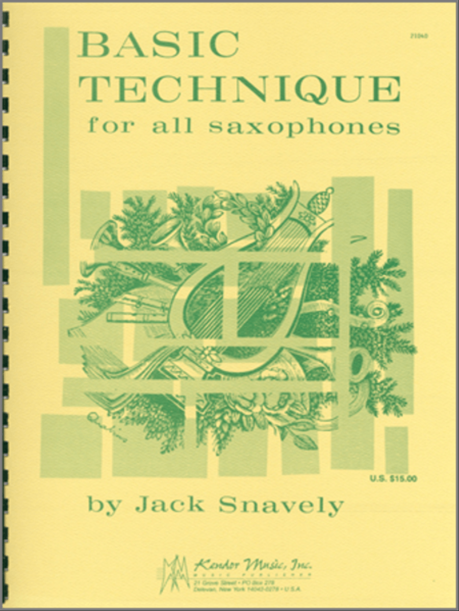 Basic Technique For All Saxophones Alto Saxophone scores gallery preview page 1
