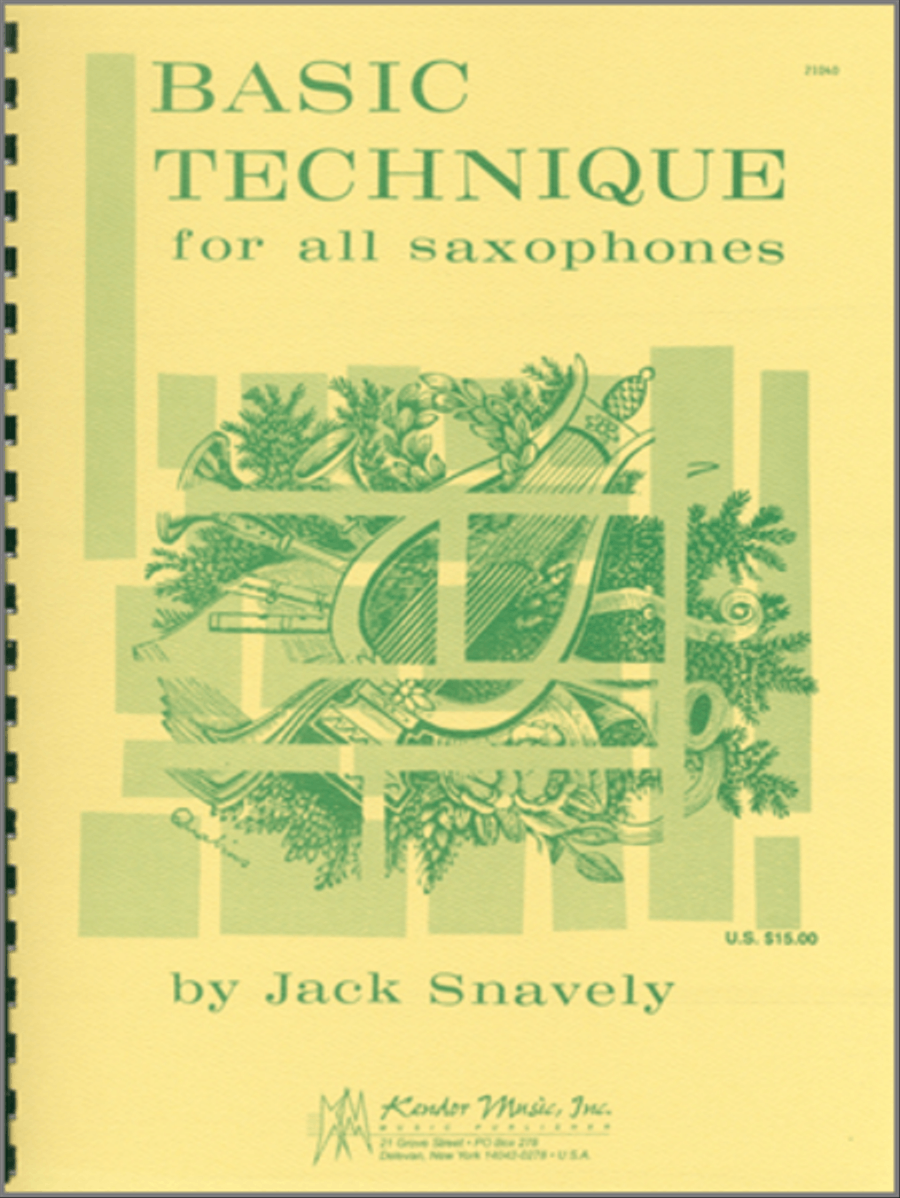 Basic Technique For All Saxophones