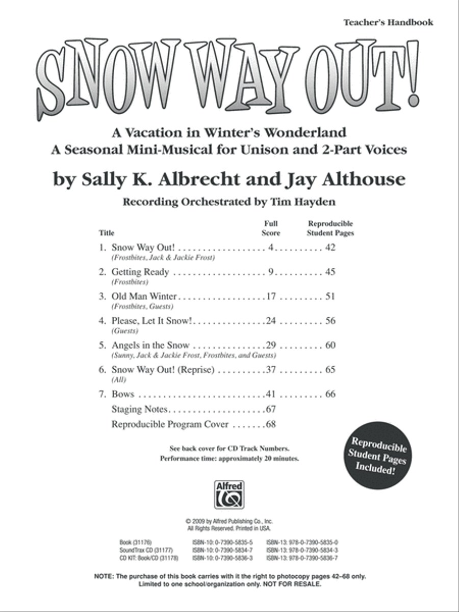 Snow Way Out! A Vacation in Winter's Wonderland Voice scores gallery preview page 5