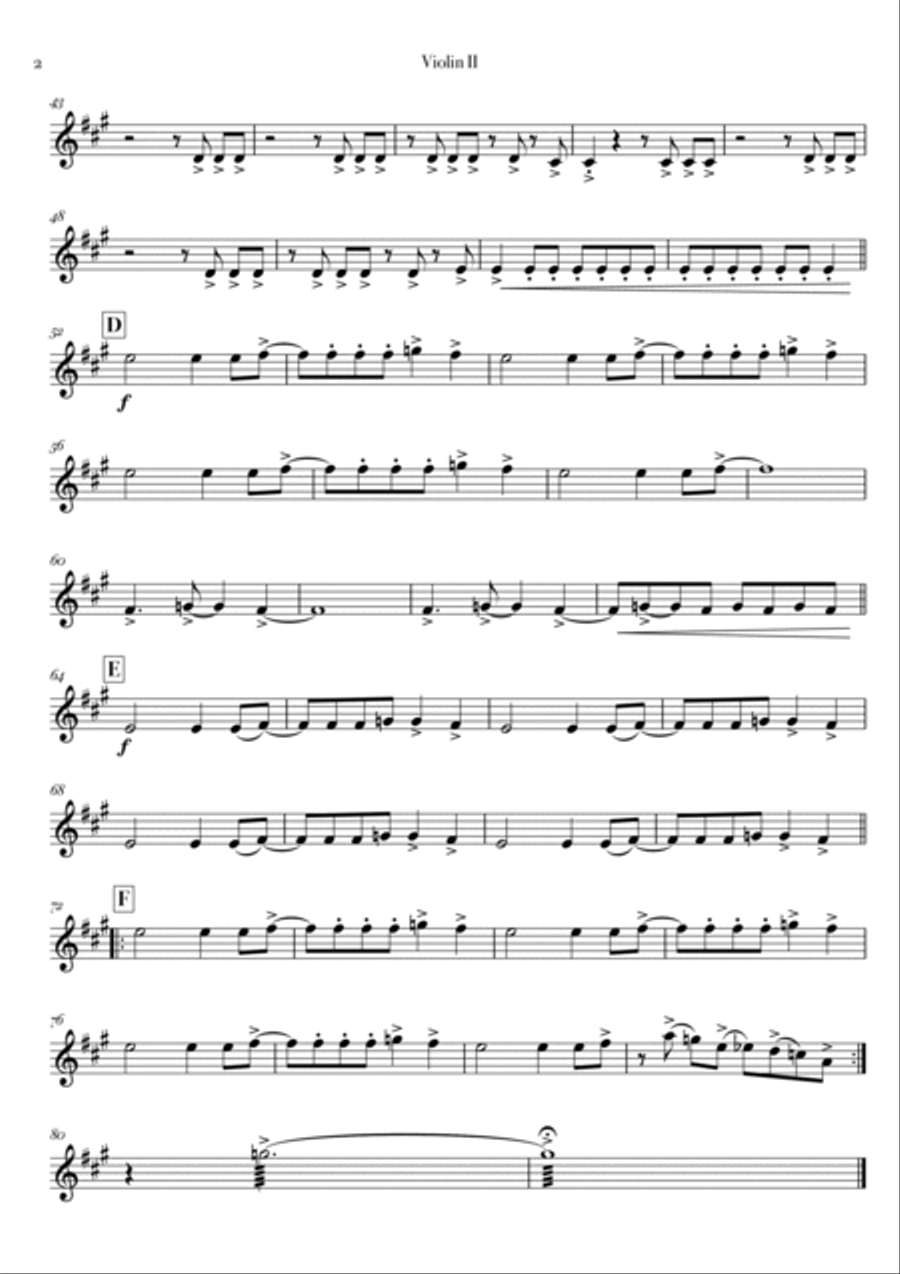 Highway To Hell String Quartet scores gallery preview page 4