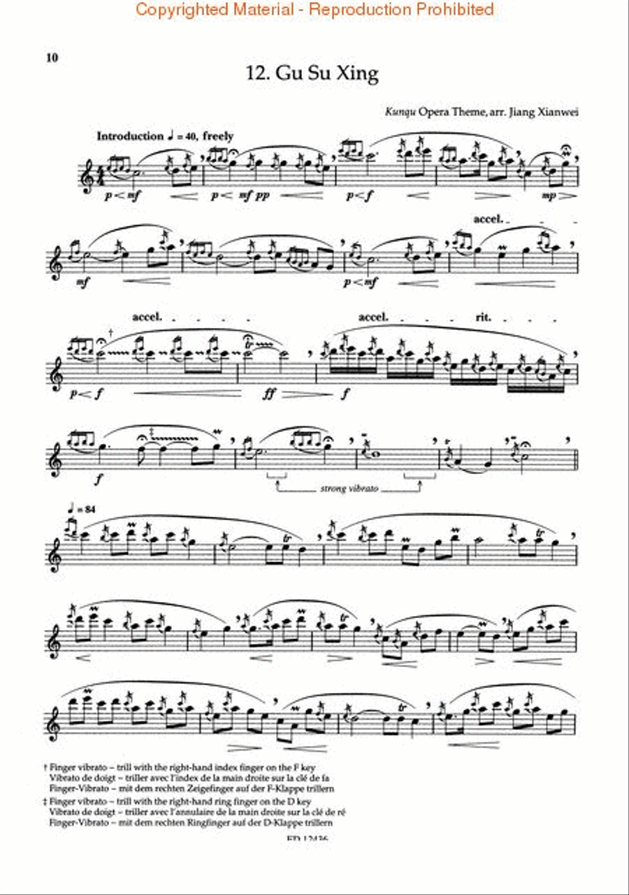 Chinese Flute Solos by Various Flute Solo Sheet Music Sheet Music Plus