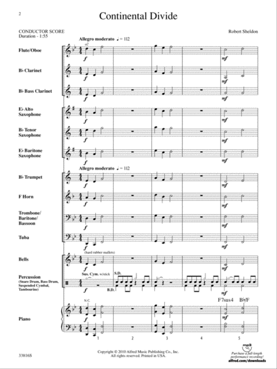 Continental Divide: Score Concert Band scores gallery preview page 2