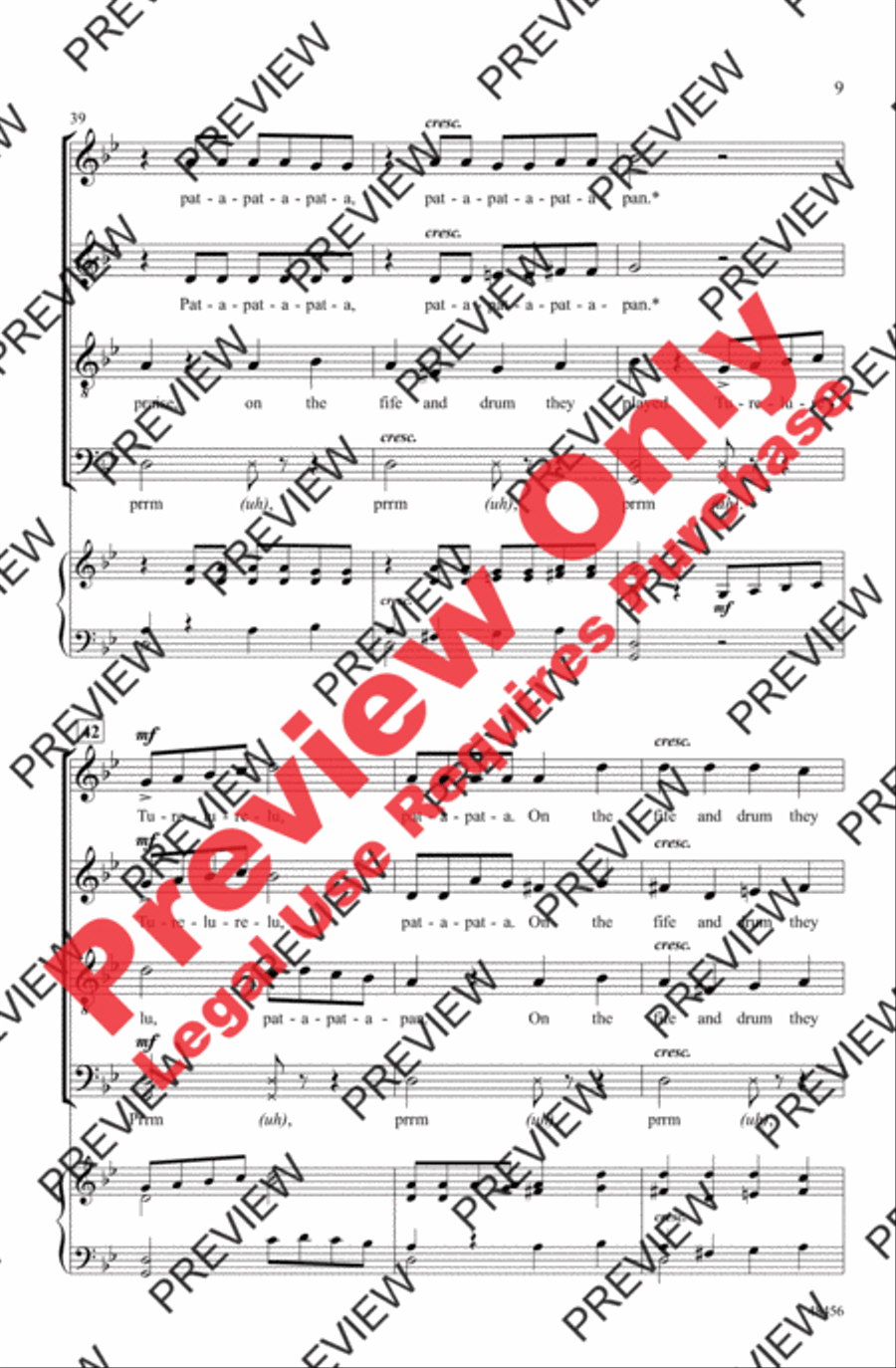 A Festive Pat-A-Pan A Festive Pat-A-Pan 4-Part scores gallery preview page 9