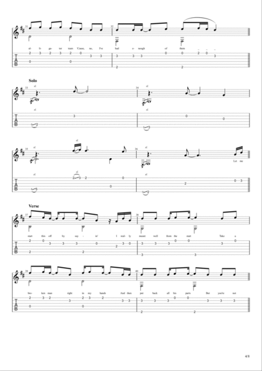 You Should Be Sad Electric Guitar scores gallery preview page 4