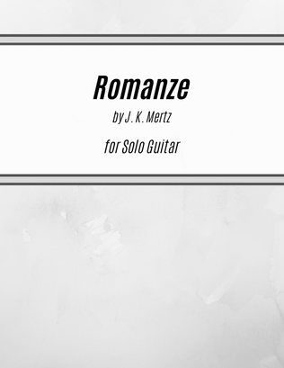 Book cover for Romanze (for Solo Guitar)