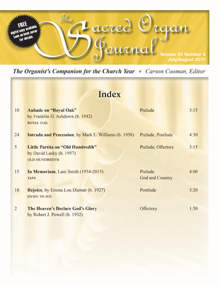 Sacred Organ Journal Jul/Aug 2017 - Magazine Issue