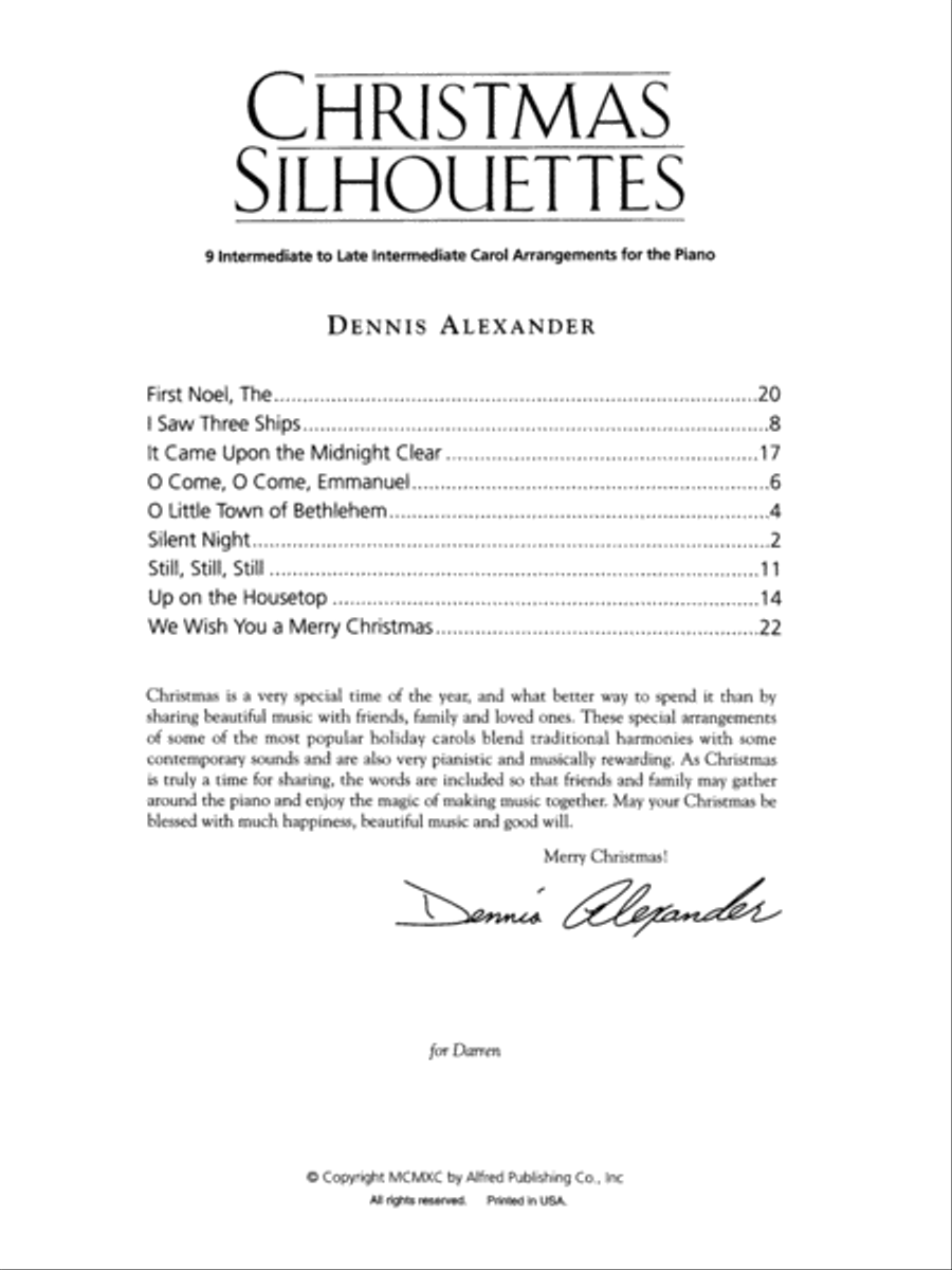 Christmas Silhouettes Christmas Silhouettes Piano Method scores gallery preview page 2