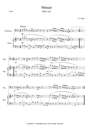 Minuet BWV 822 (in Bb)